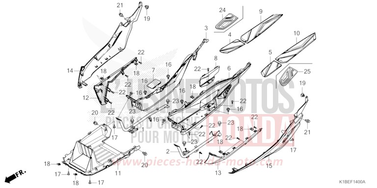 UNTERSTE STUFE von Forza 350 MAT PEARL PACIFIC BLUE (PB397) von 2024